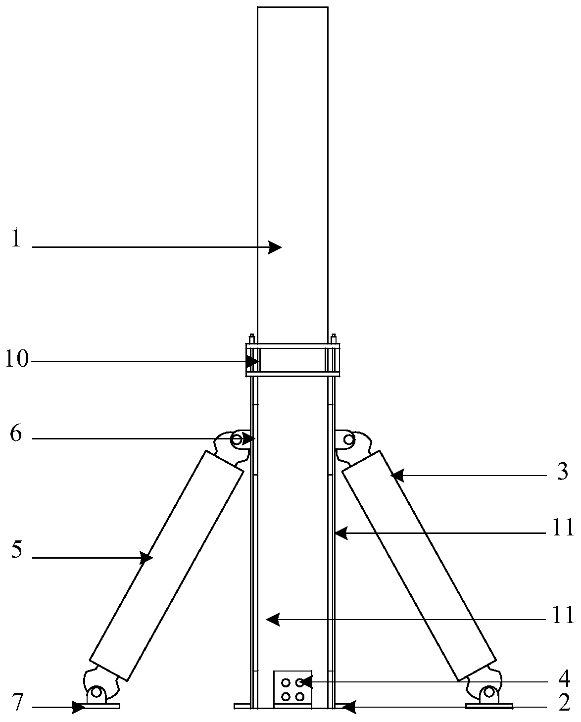 Self-reset L-shaped piece connecting column base joint with additional replaceable oblique anti-side BRB