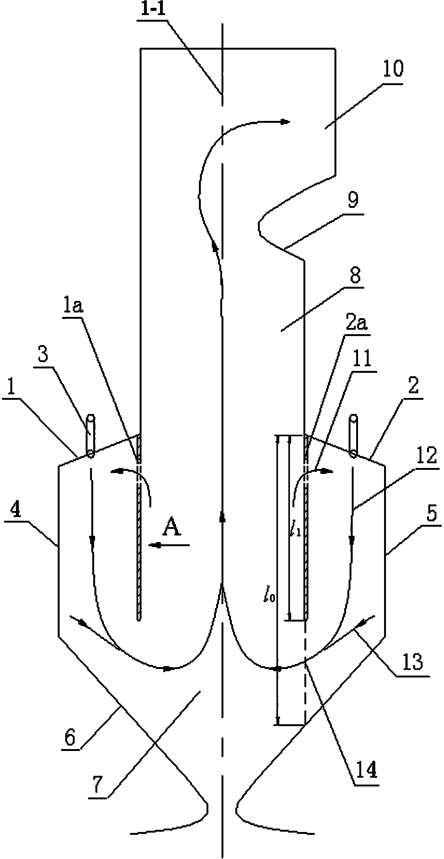 Symmetrical-combustion W-Type flame boiler