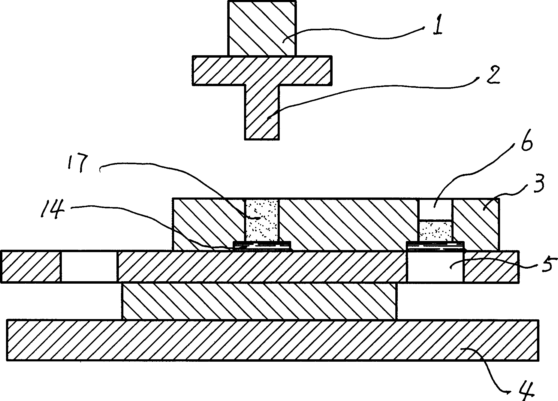 Preparation process for disk type brake lining and dedicated apparatus therefor