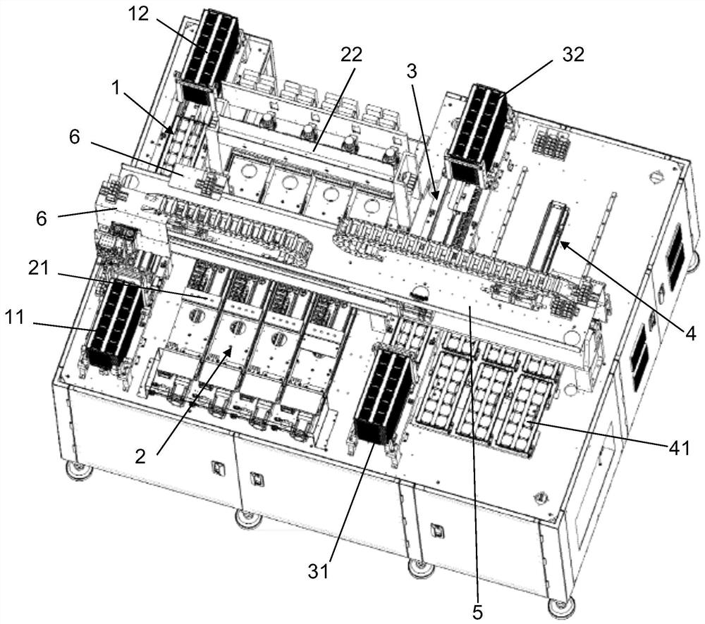 An image sensor chip testing and sorting all-in-one machine