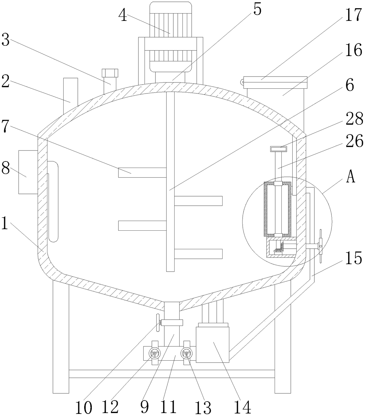 Environment-friendly utilization device for recycling zinc sulfate production waste residues