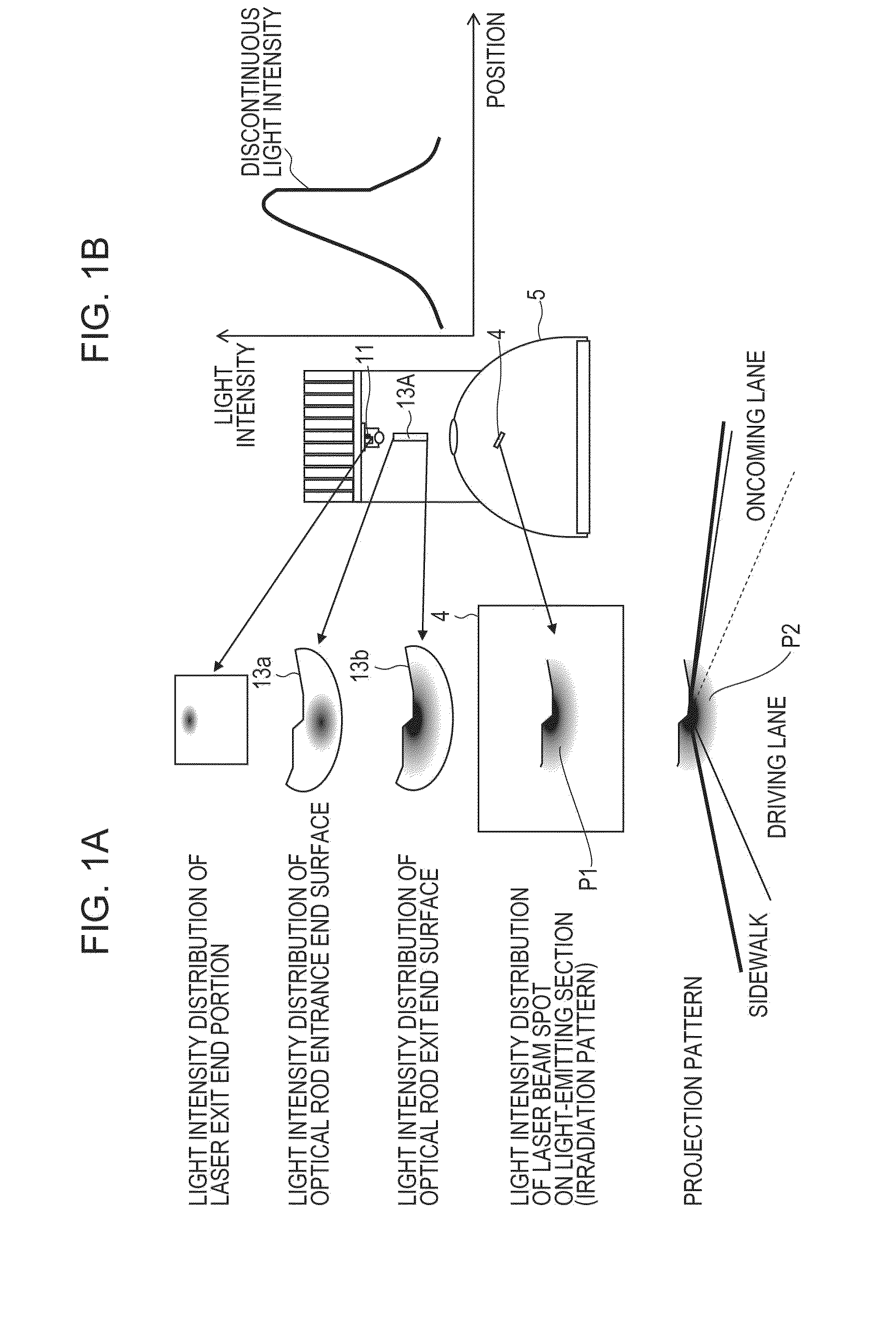 Light-emitting device, vehicle headlamp and illuminaton apparatus