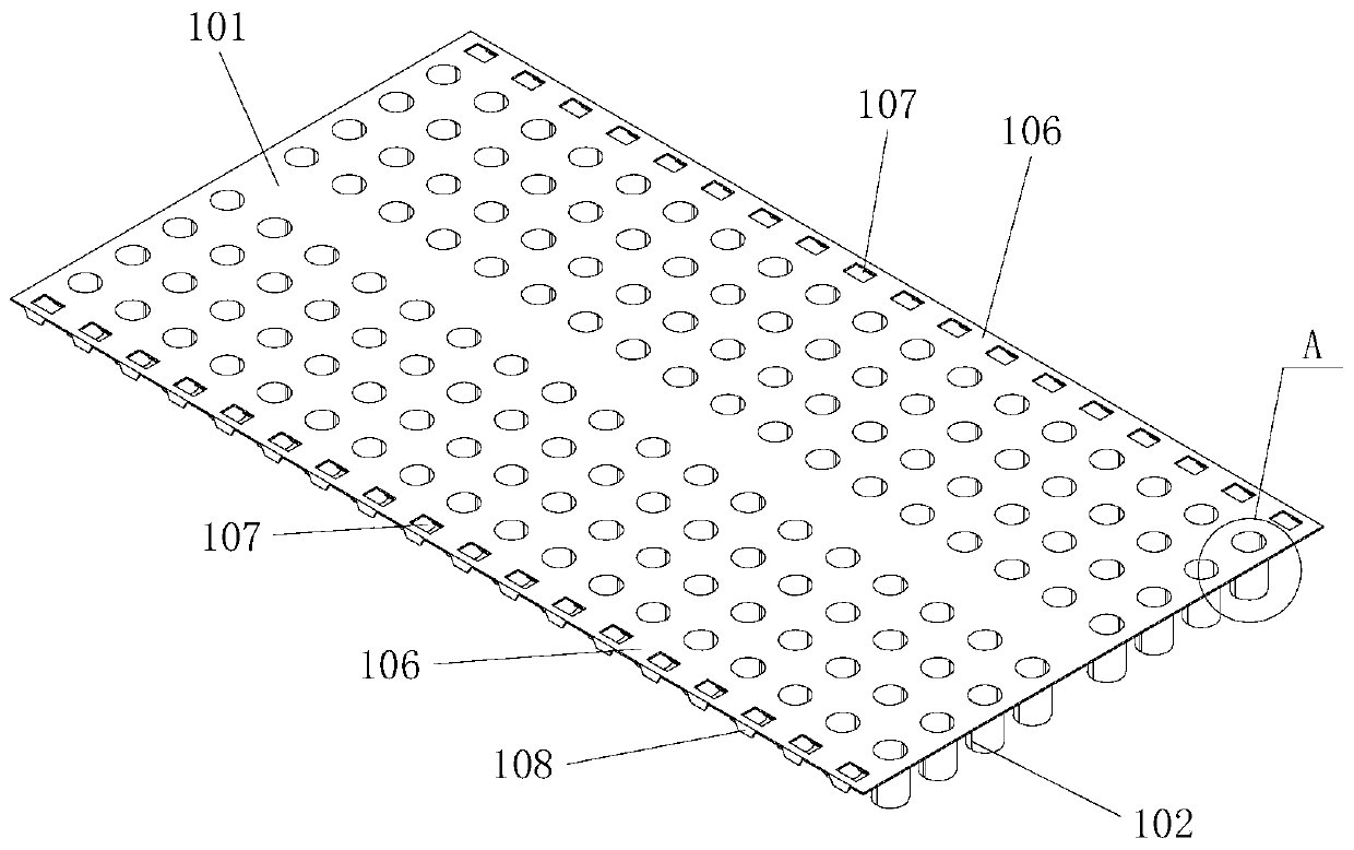 Seedling ejection device for bottomless seedling tray and seedling taking machine