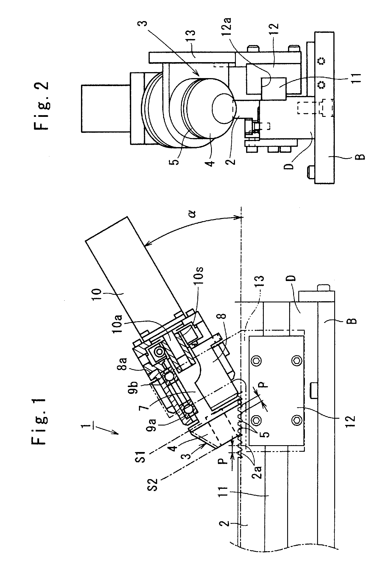 Worm-rack type transmission device