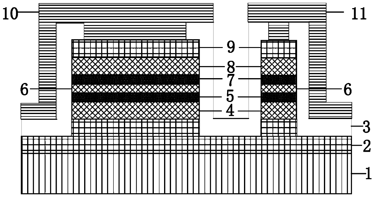 A kind of nitride planar structure resonant tunneling diode and its preparation method