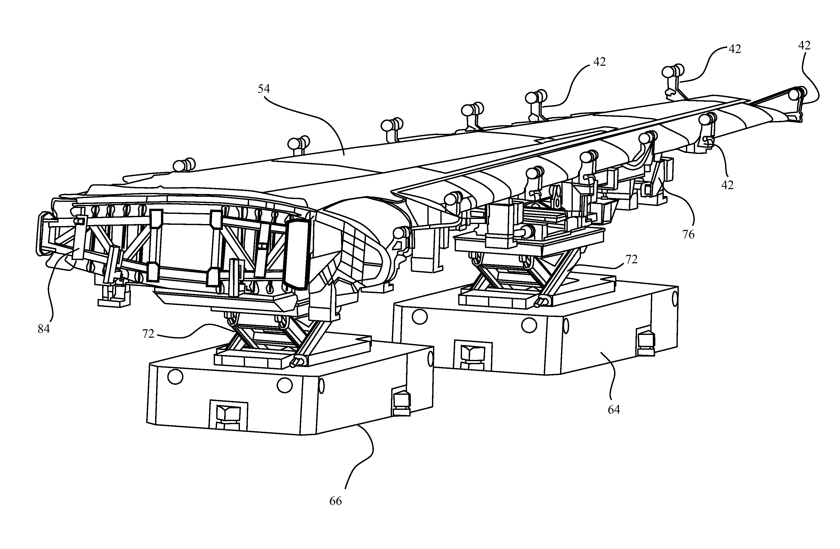 High rate pulsing wing assembly line