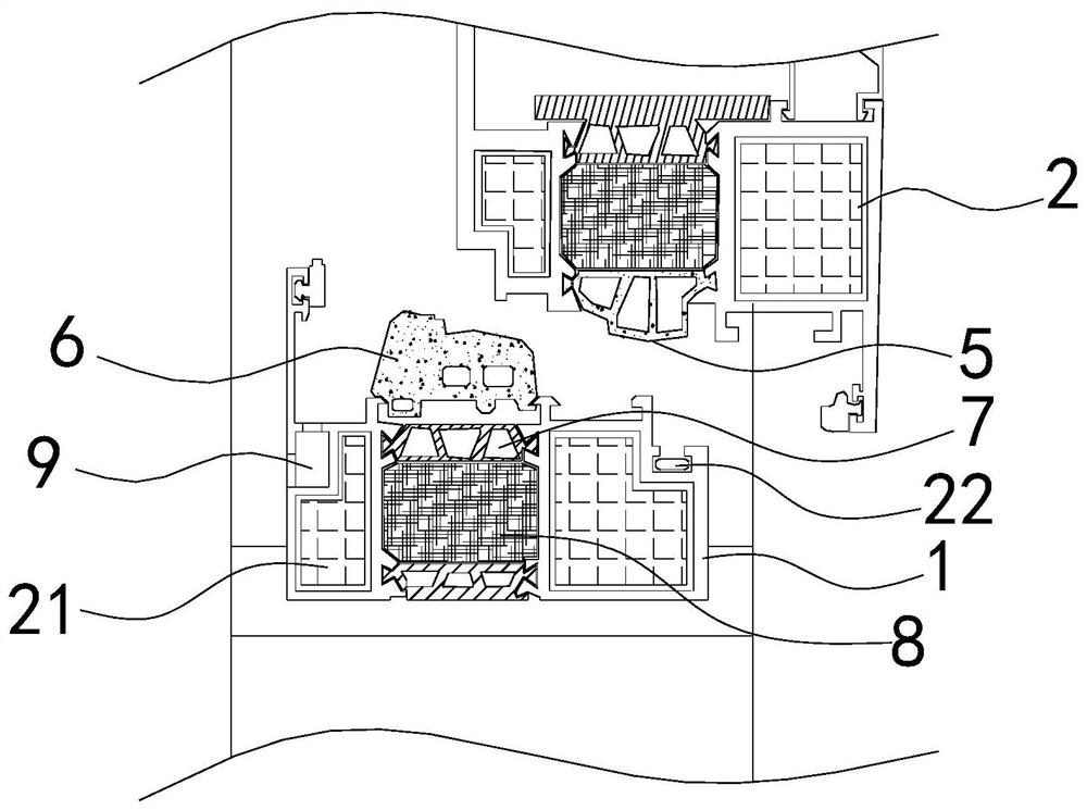 A system door and window with a mute and extremely narrow frame fan flush with anti-theft, waterproof and self-draining