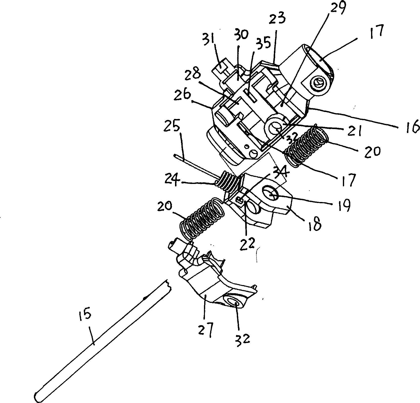 Folding wheel chair with adjustable elevation angle