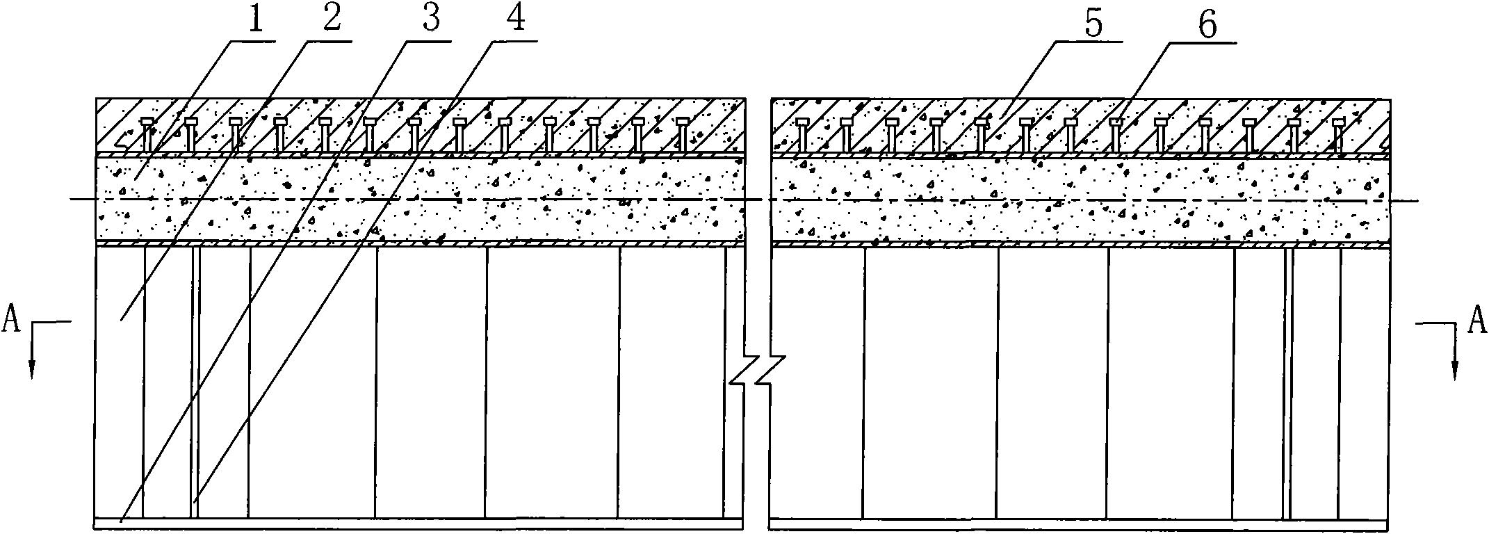 Steel pipe concrete flange combining beam with concrete fender