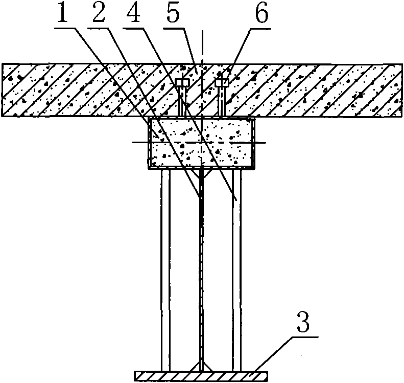 Steel pipe concrete flange combining beam with concrete fender