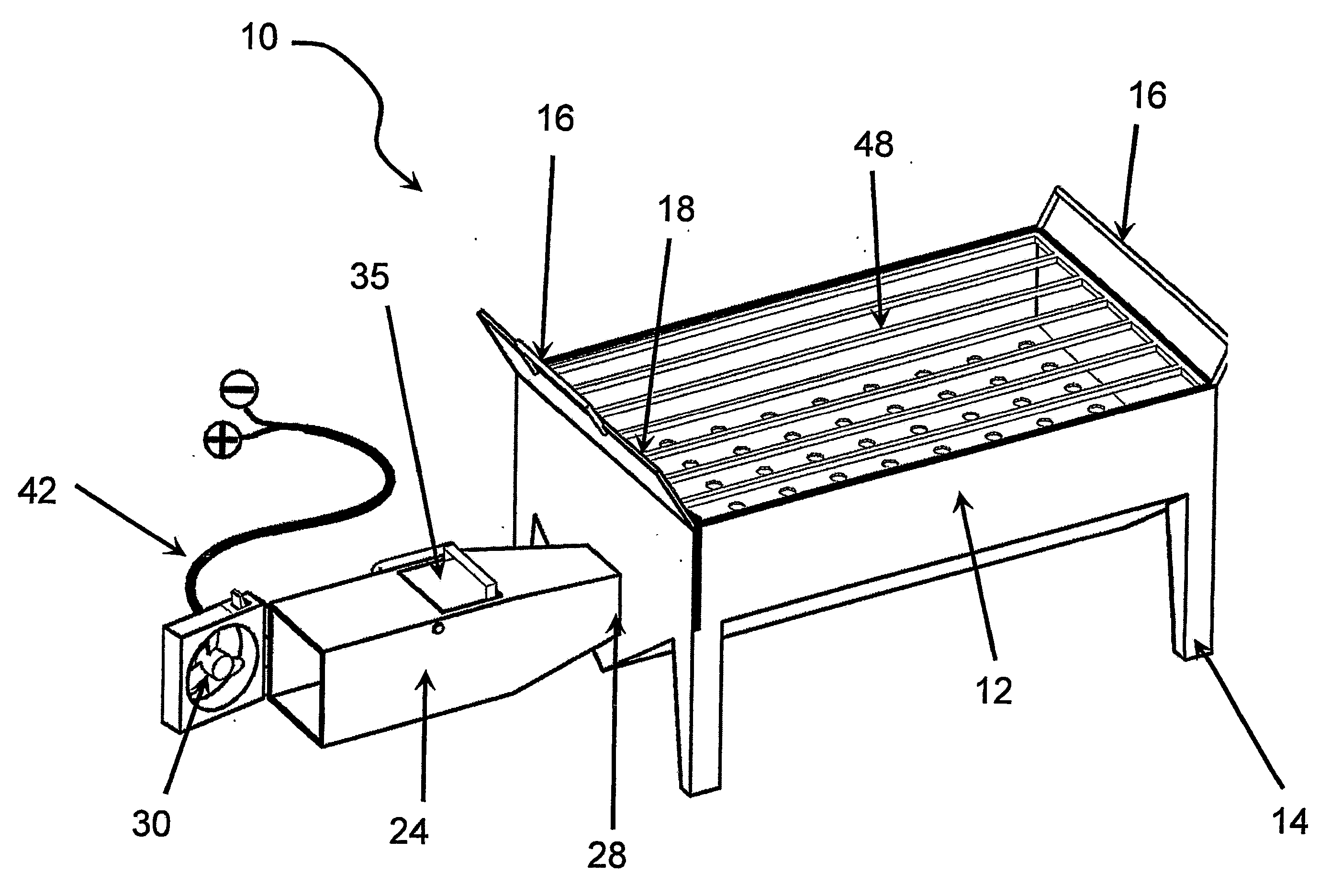 Portable Charcoal Grill With Incorporated Fan