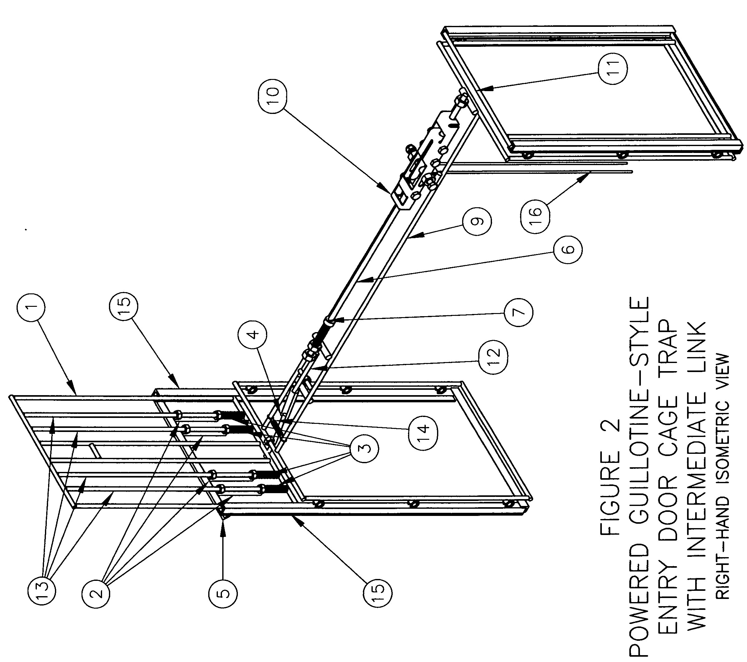 Advanced-powered sliding or guillotine door trap system for cage or corral-type animal traps