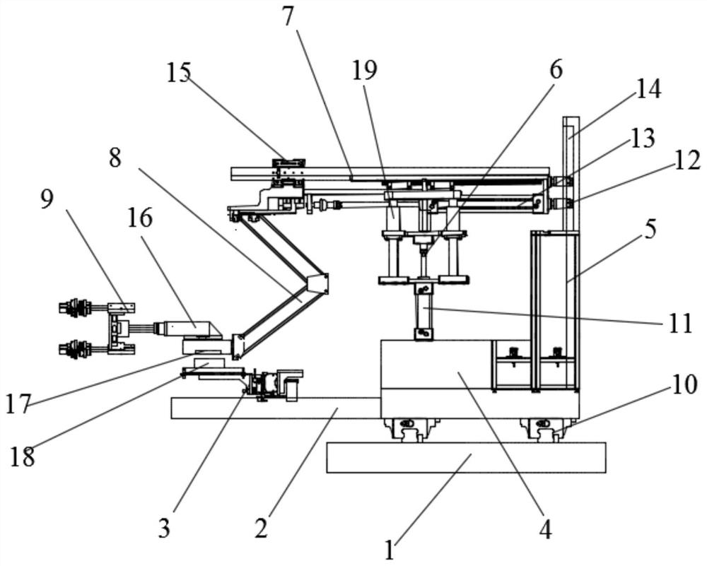 Double-machine cooperative heavy-load stacking robot