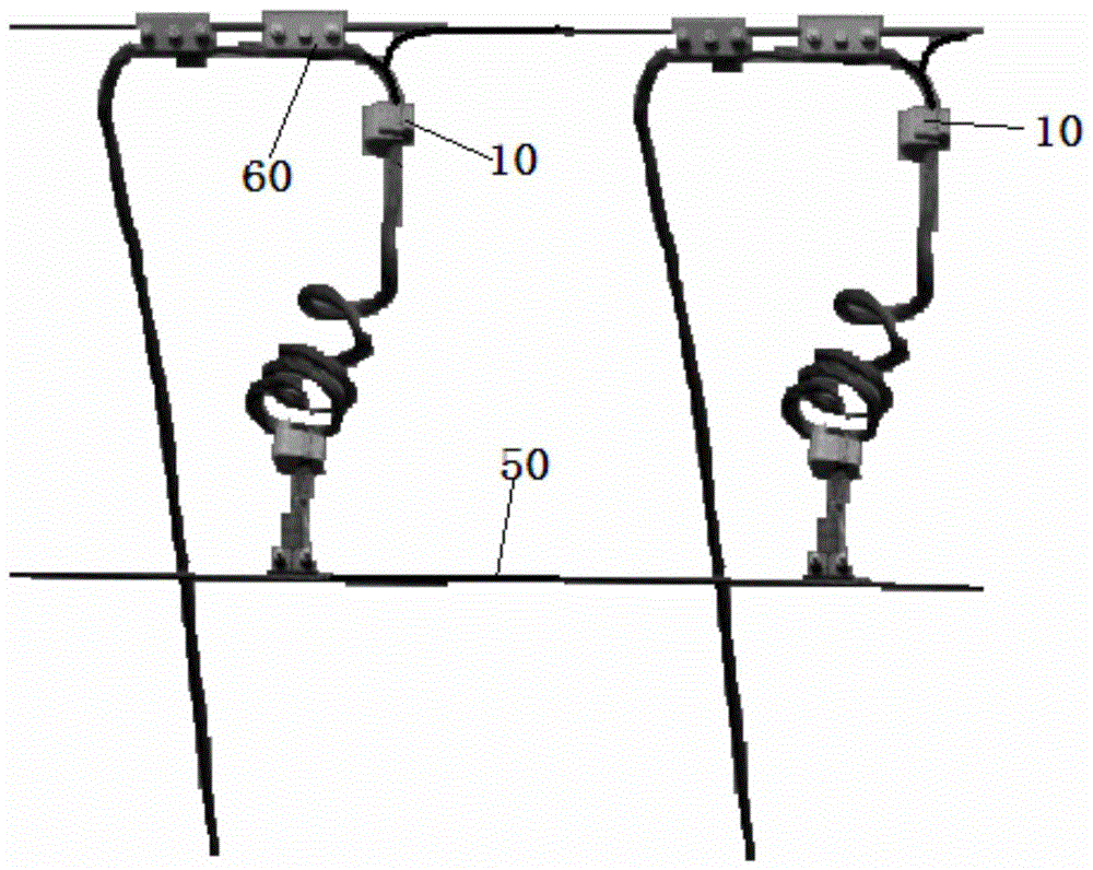 Monitoring system and method for monitoring electrical connection status of catenary clamps