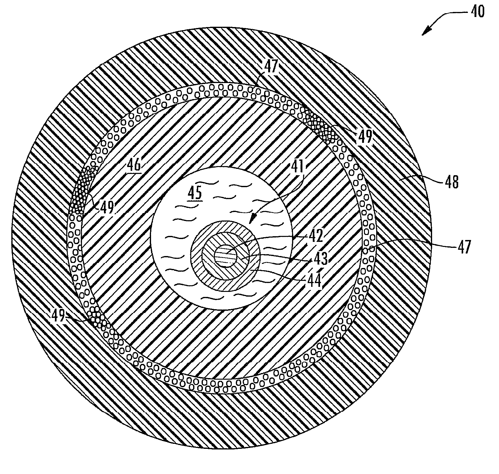 Buoyancy neutral fiber optic cable