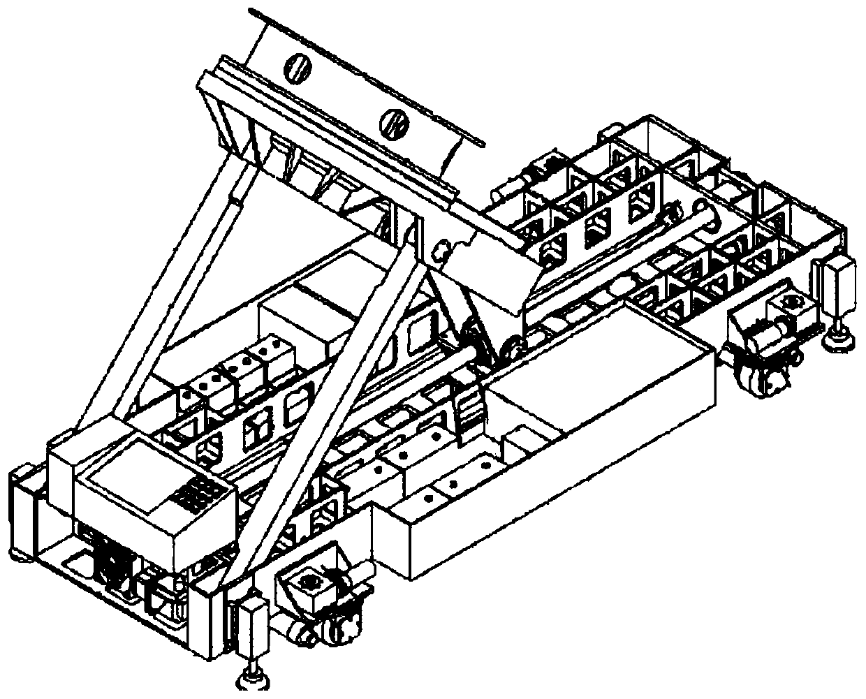 Cantilever multi-axis turntable for spacecraft attitude adjustment