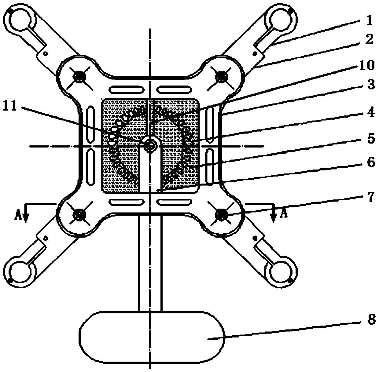 Multi-split conductor bundle deicing and overturning prevention device