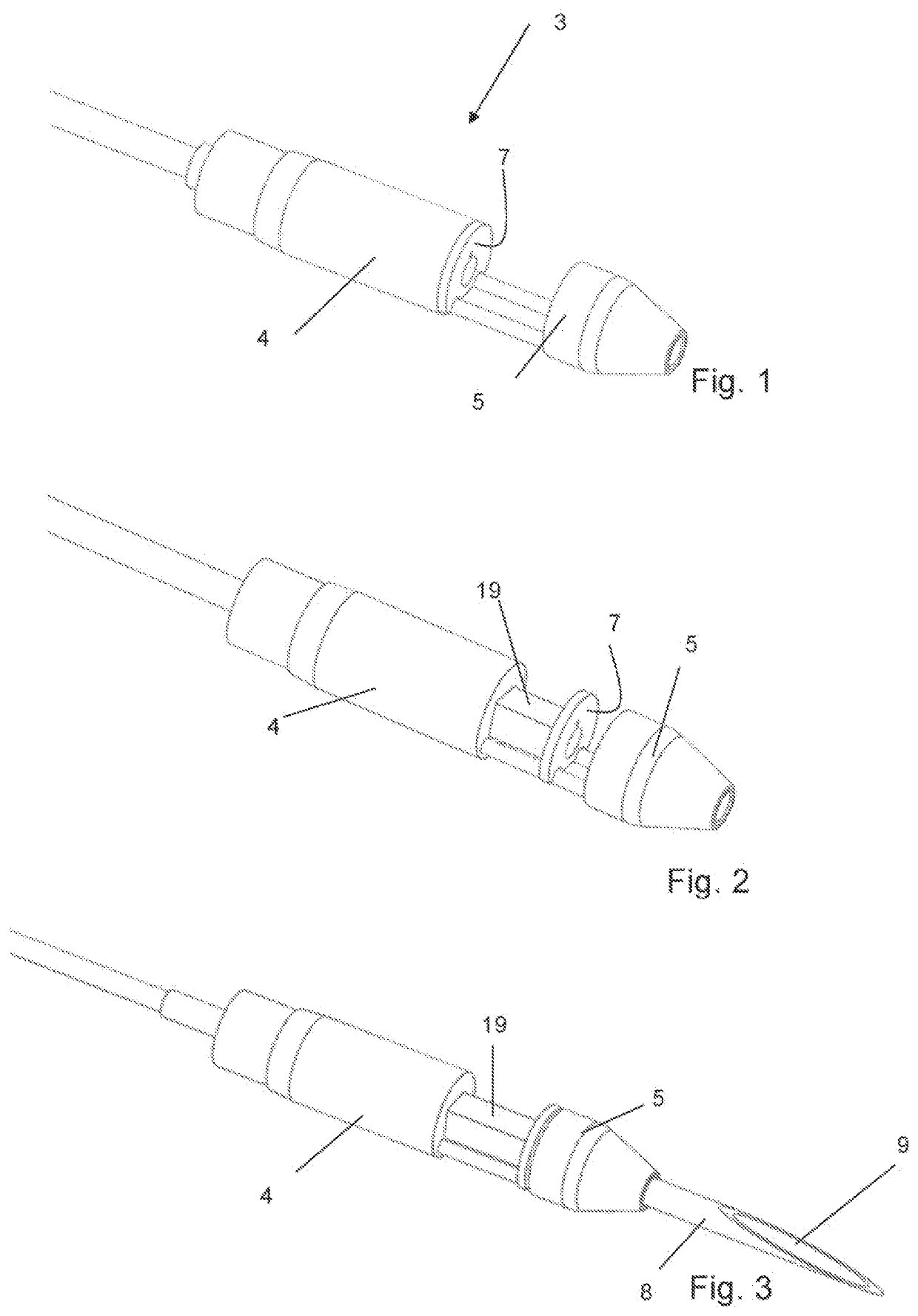 Instrument for repairing an atrioventricular heart valve