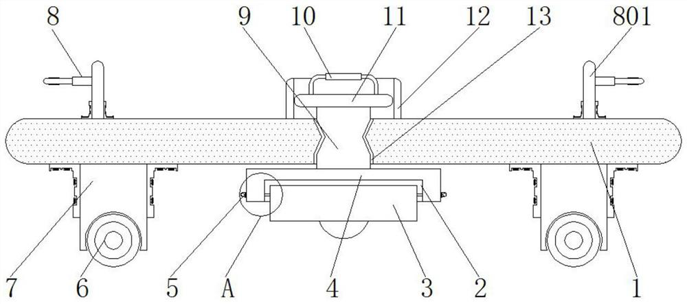 Foundation crack measuring device for building construction