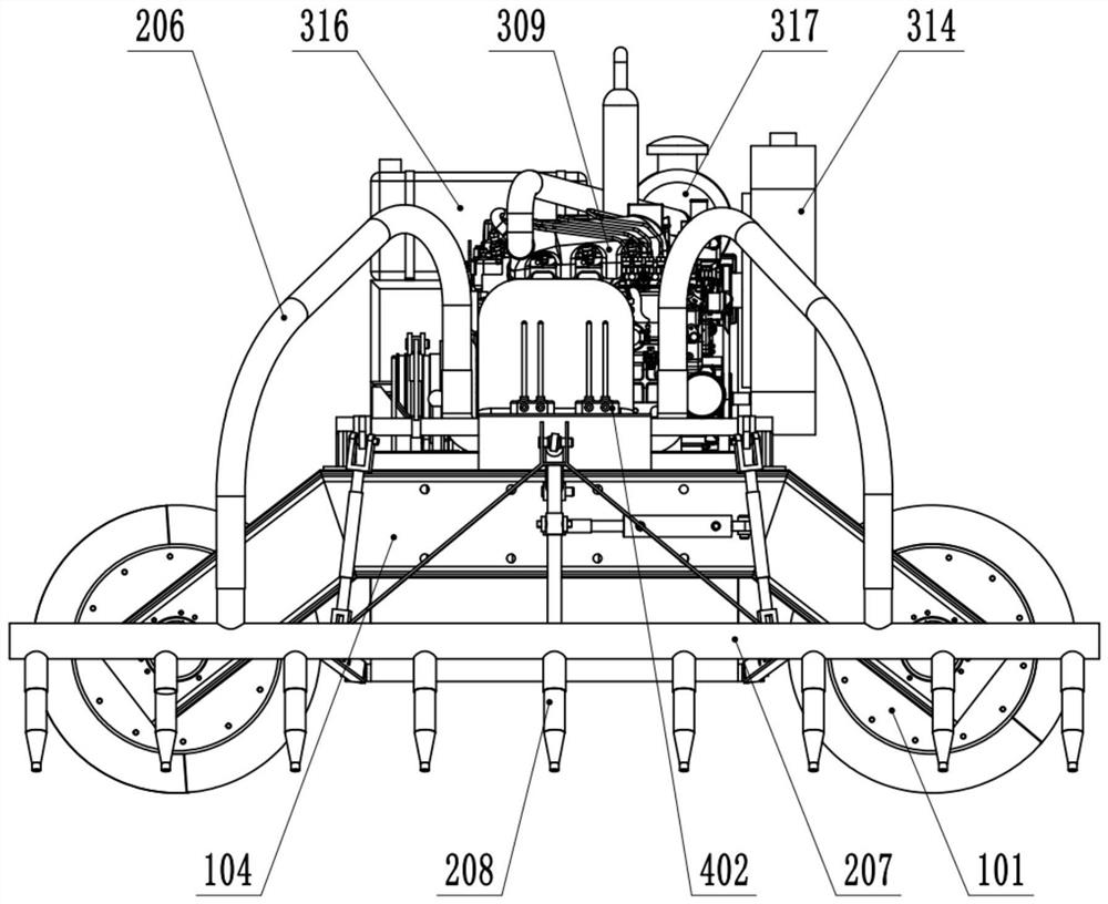 A double-screw propelling type lotus root harvester