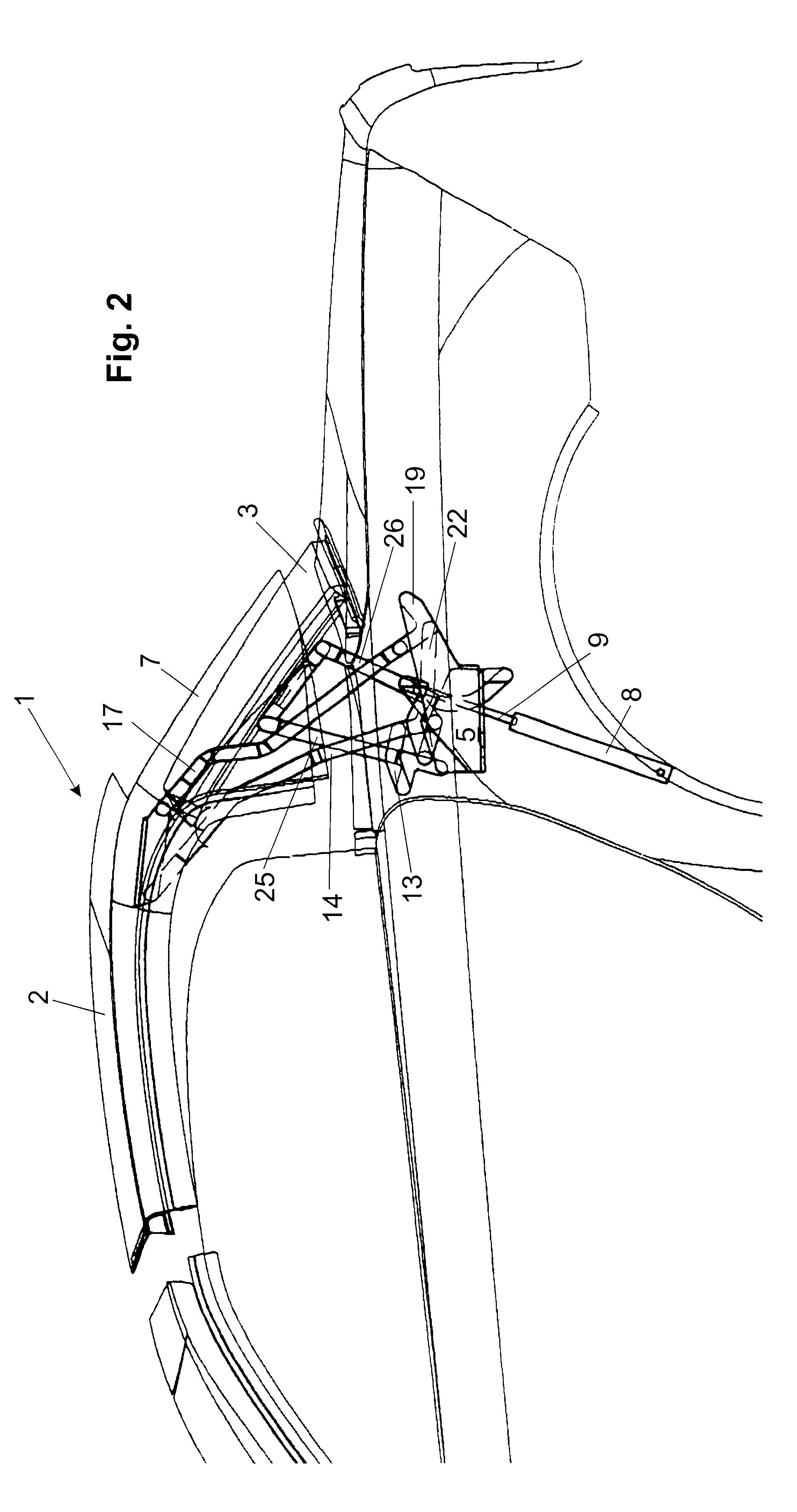 Roof construction for a motor vehicle having a removable roof