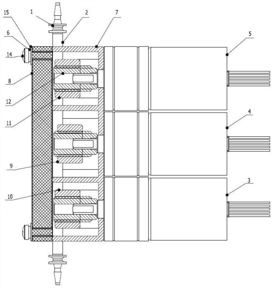 Double-path vertical extrusion type peristaltic pump