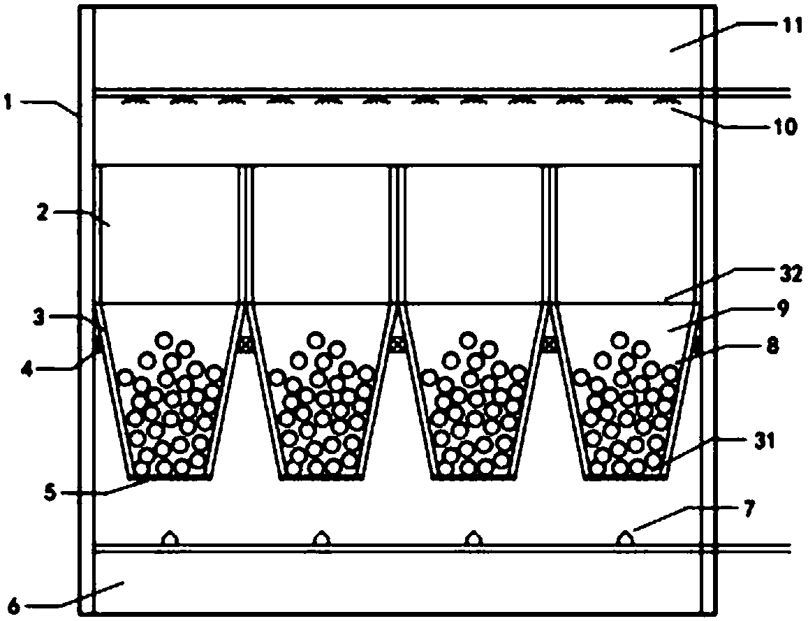 Low-resistance and efficient fluidization demister device and demisting method thereof