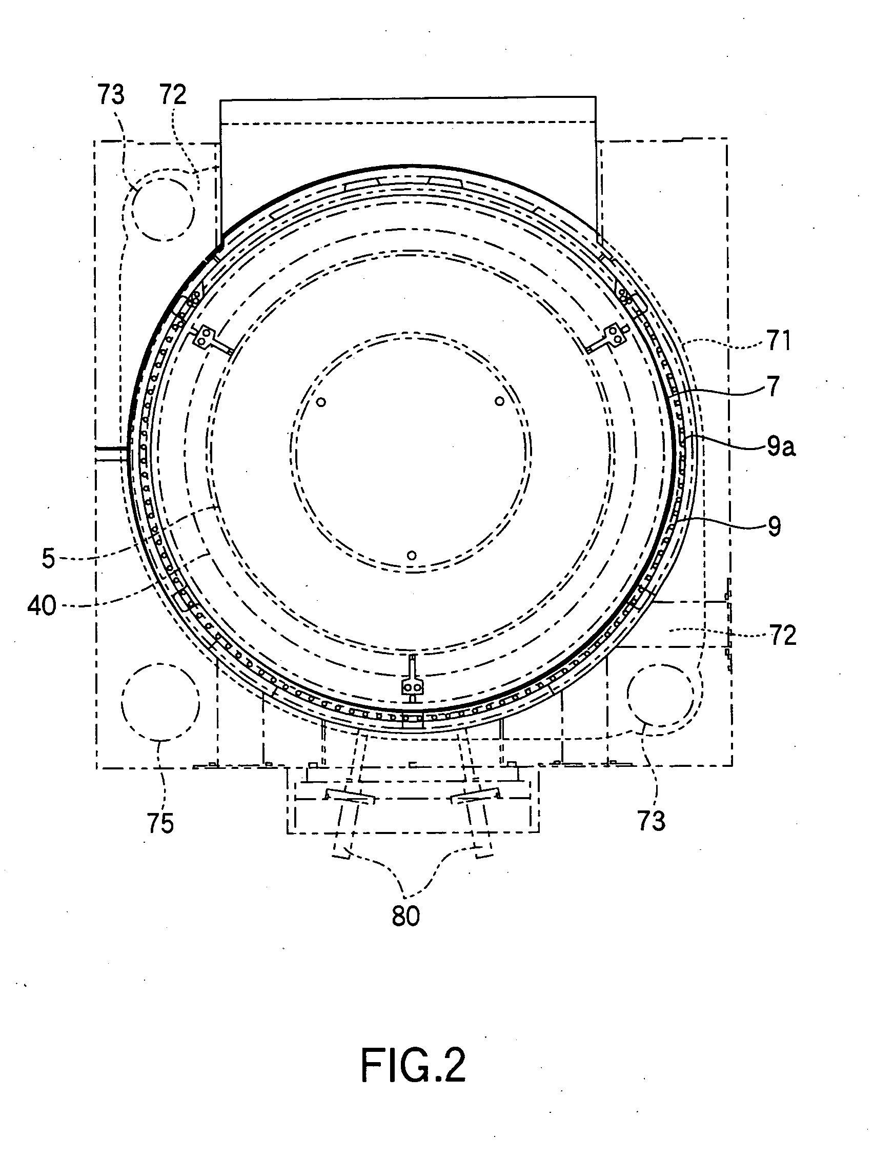 Gas treatment device and heat readiting method