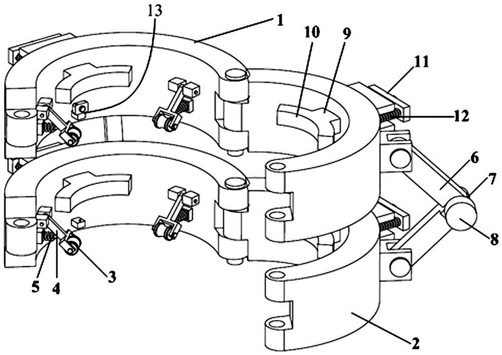 Articulated-type rod climbing detection robot