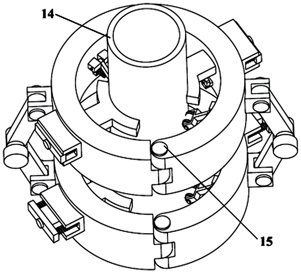 Articulated-type rod climbing detection robot