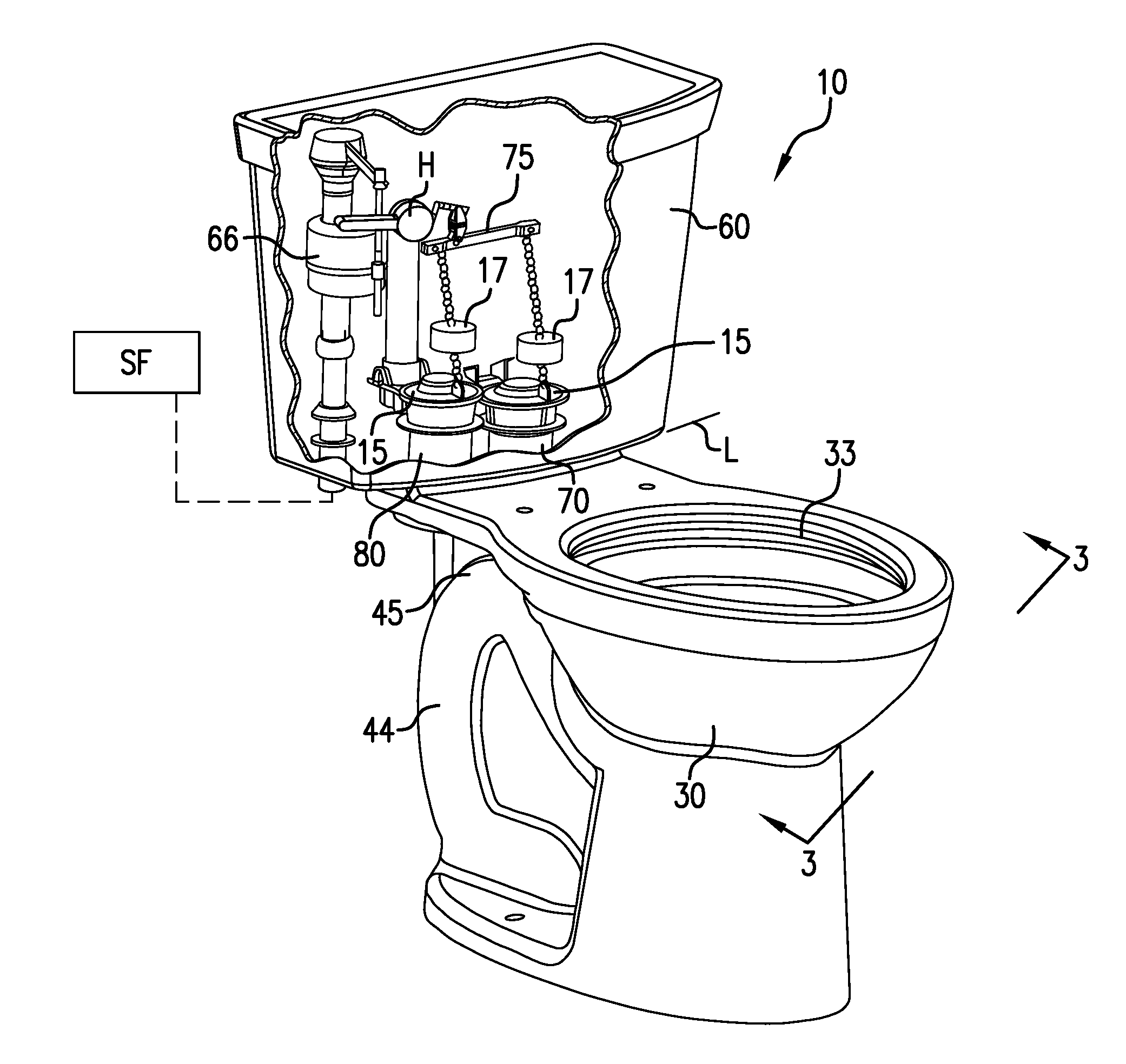 Primed Siphonic Flush Toilet