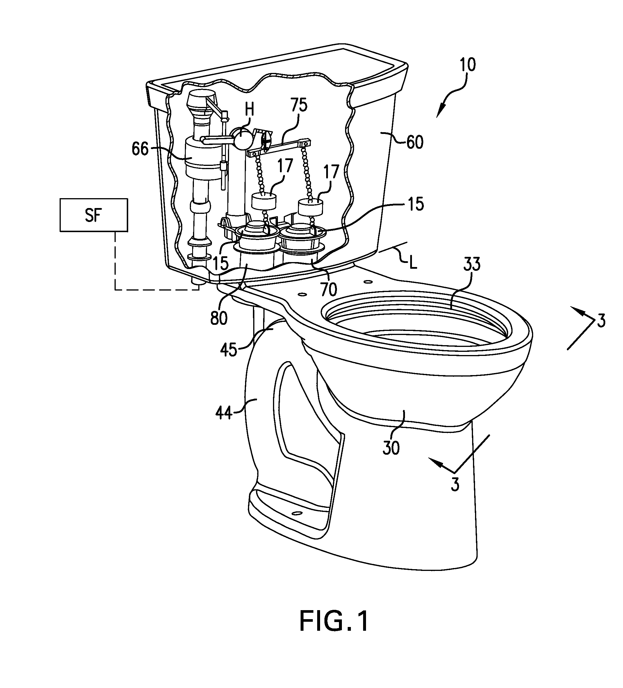 Primed Siphonic Flush Toilet