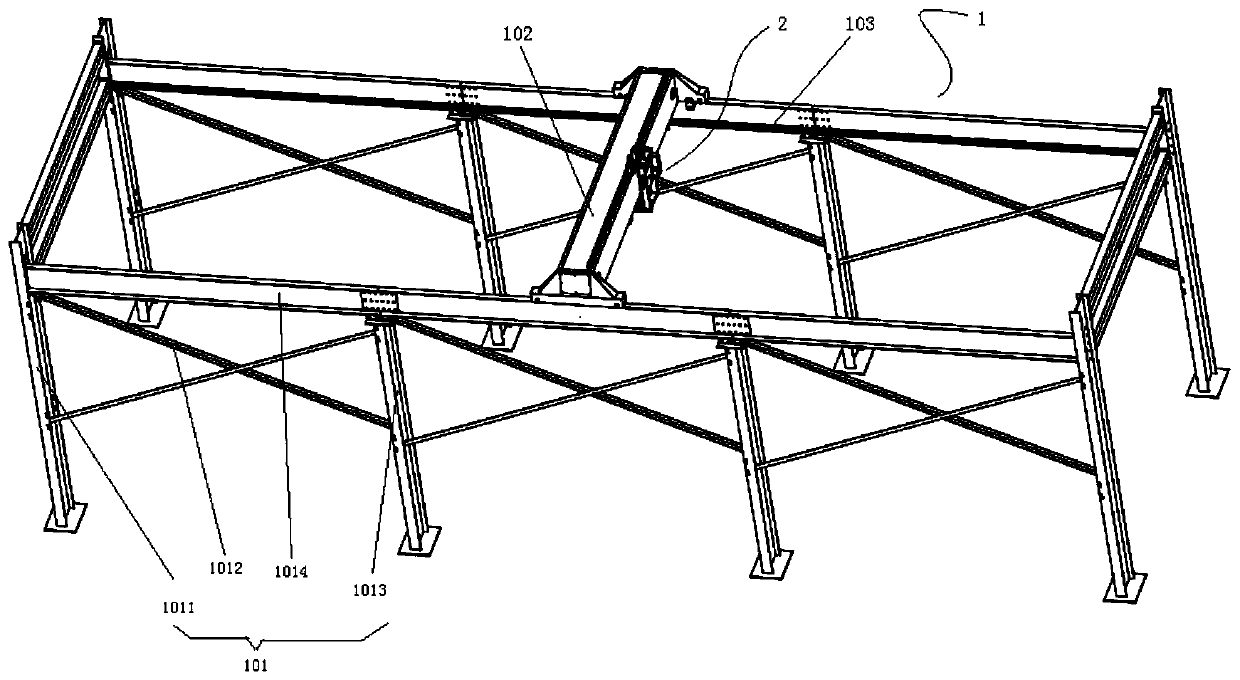 Gantry type multipoint grain purchasing intelligent sampling device