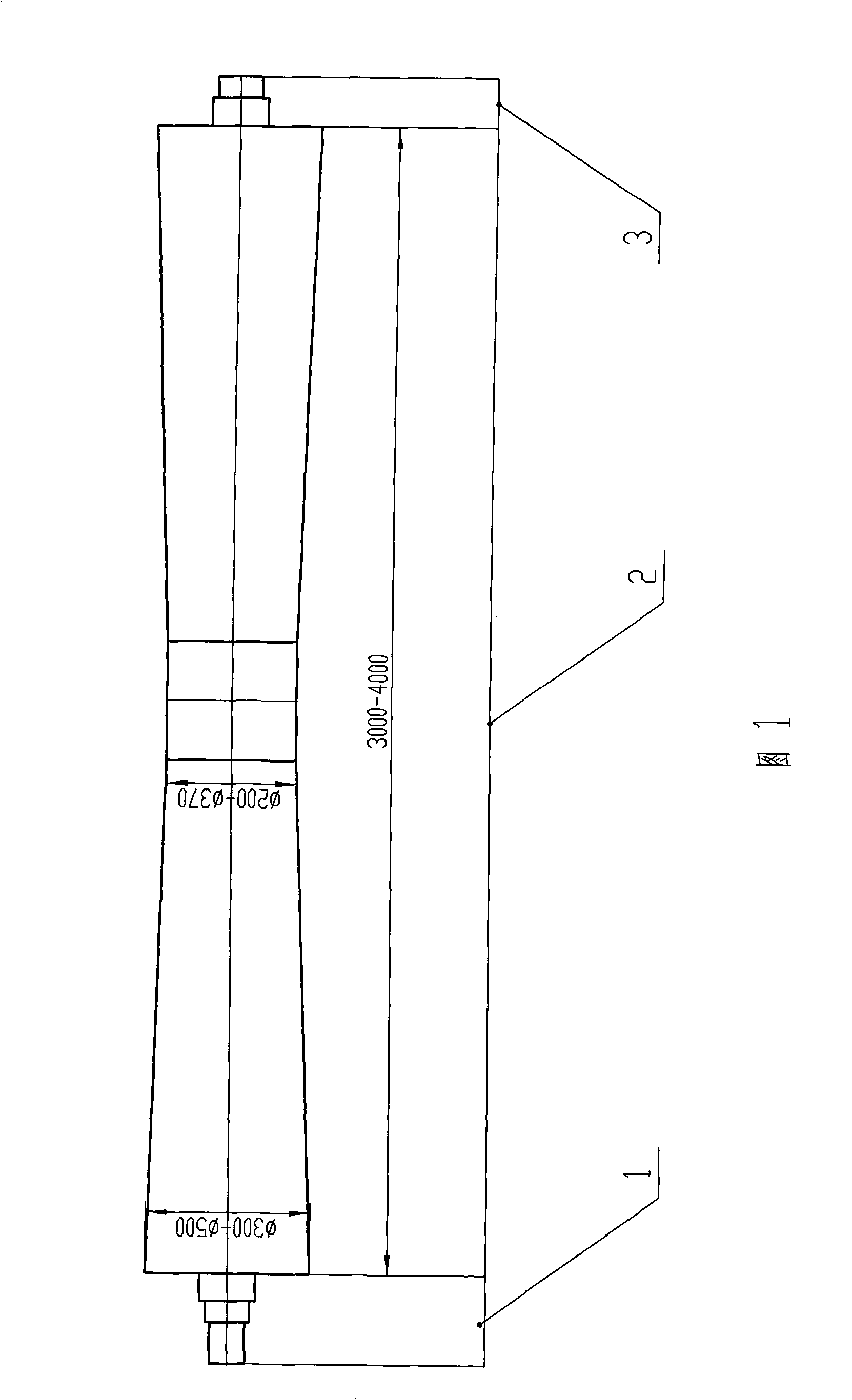 Technique and method for preparing biconical roller of large-sized strip hot-rolling mill transport roller