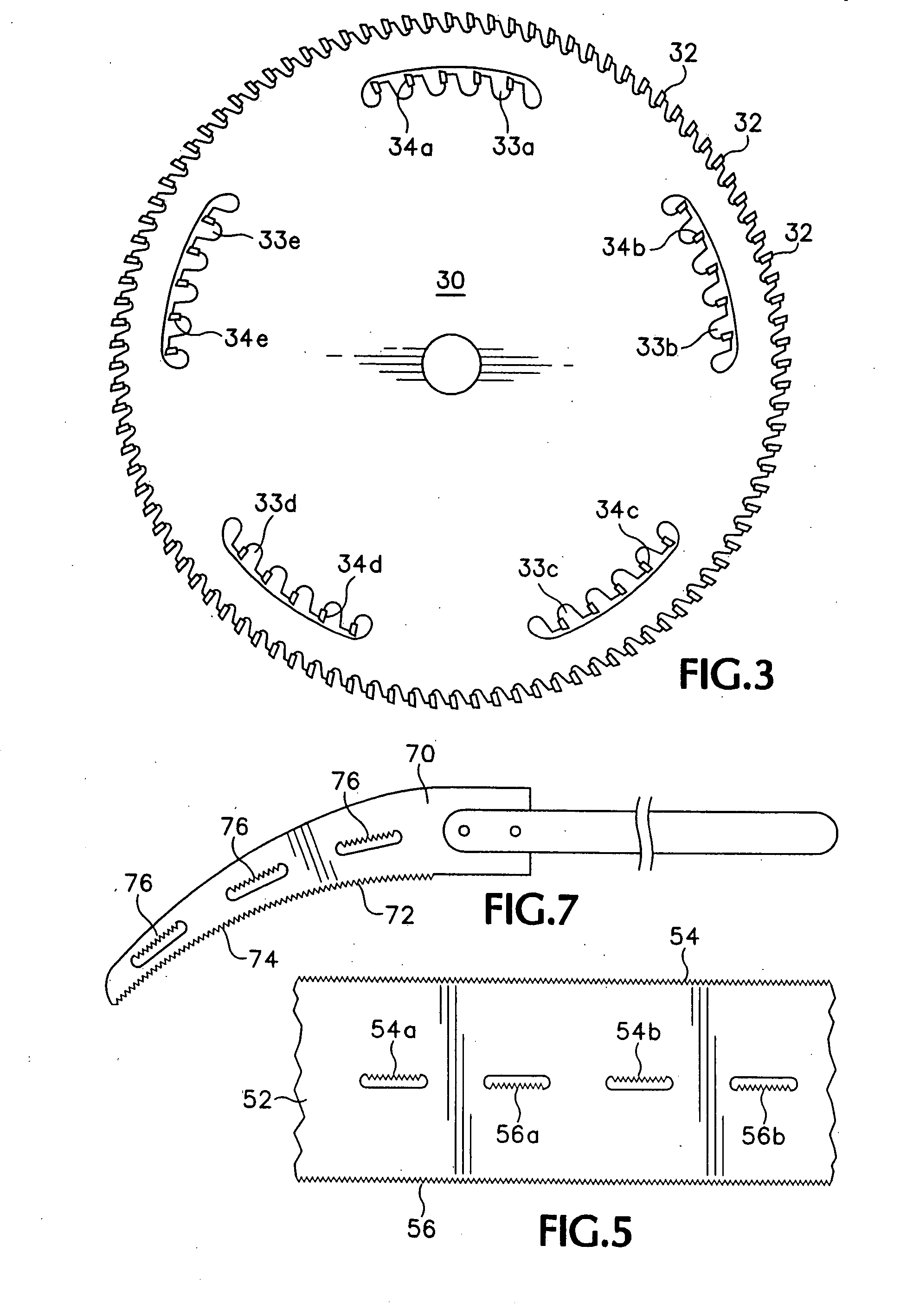 Saw blade with multiple interior secondary saw teeth