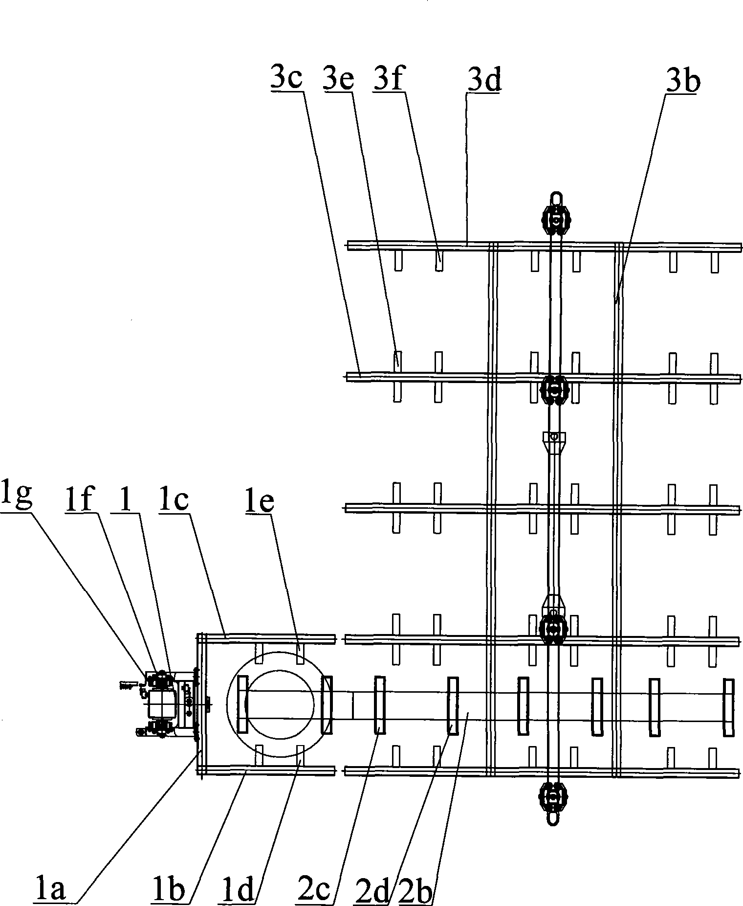 Load-transfer machine for tyres