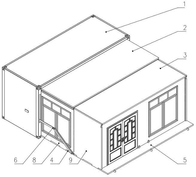 Telescopic house structure convenient to move and telescopic method