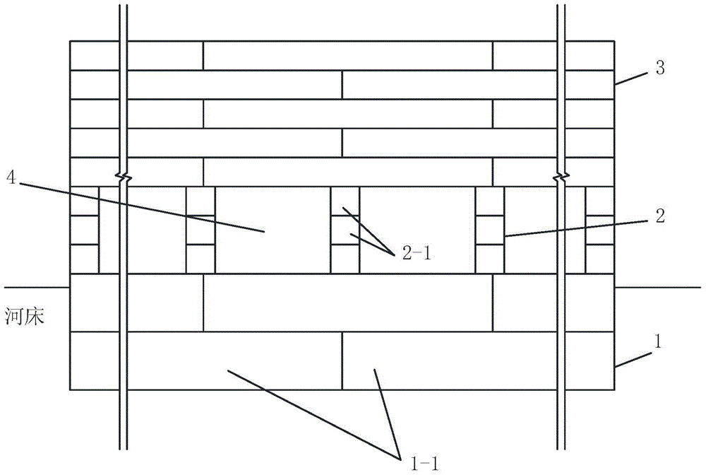 Laminated assembled diversion pier structure