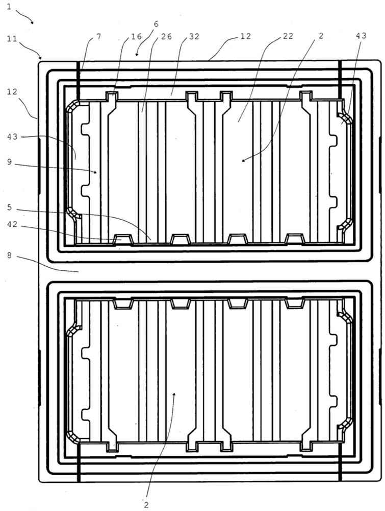 Transport box, in particular for partially prepared meals