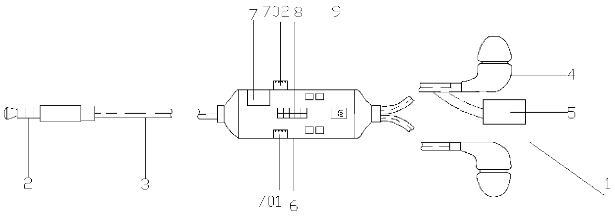 A kind of contact extension earphone