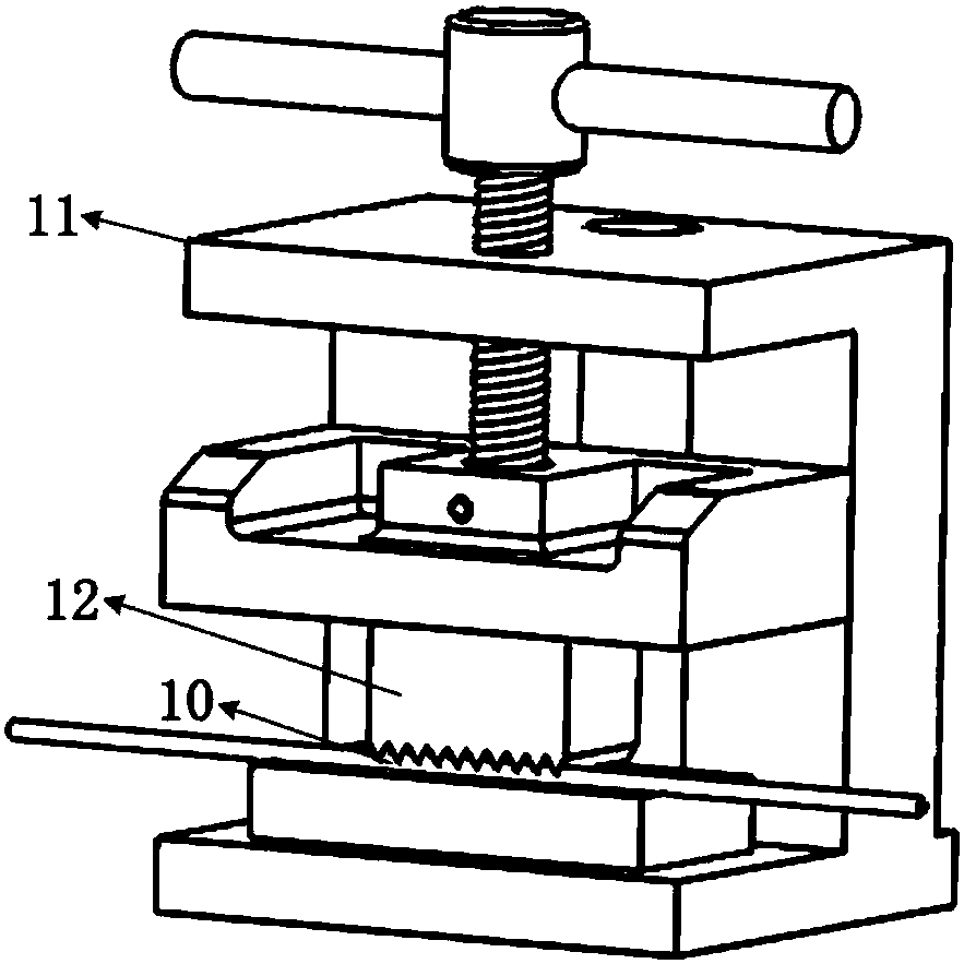 Refractive index sensor based on mechanical suppression type long-period plastic fiber grating