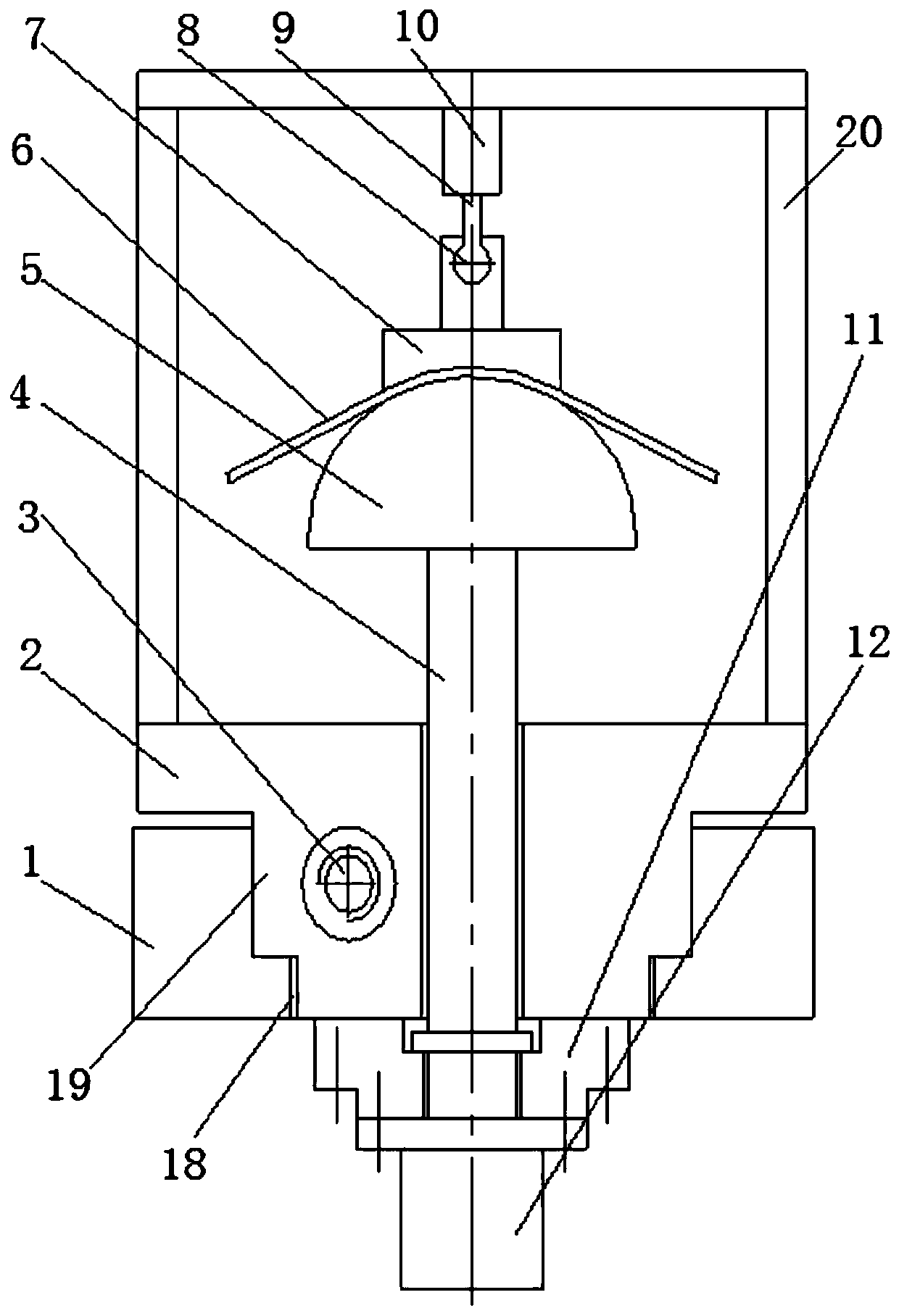 Semi-ellipsoid head-sealing spinning forming device