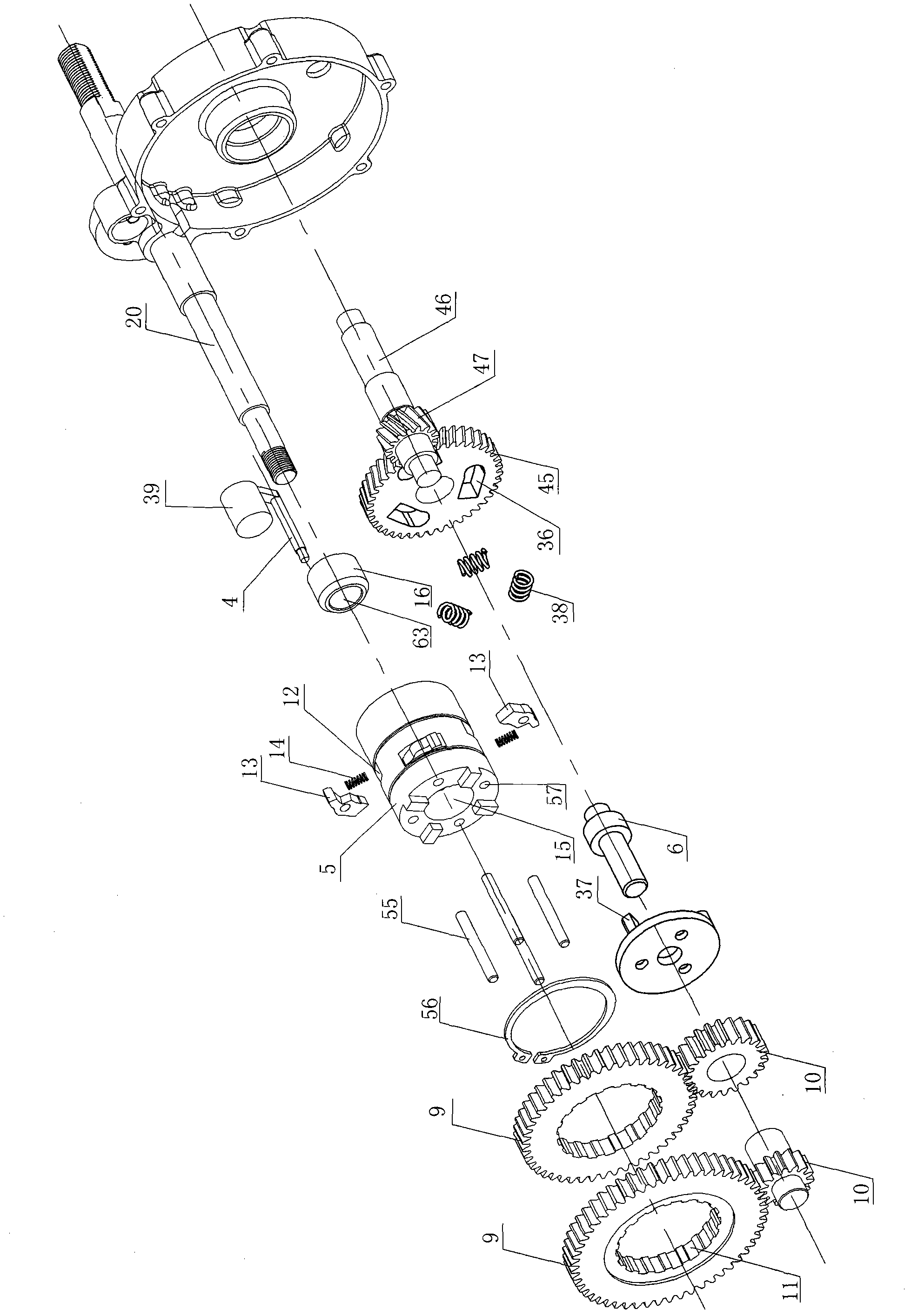 Variable-speed hub motor