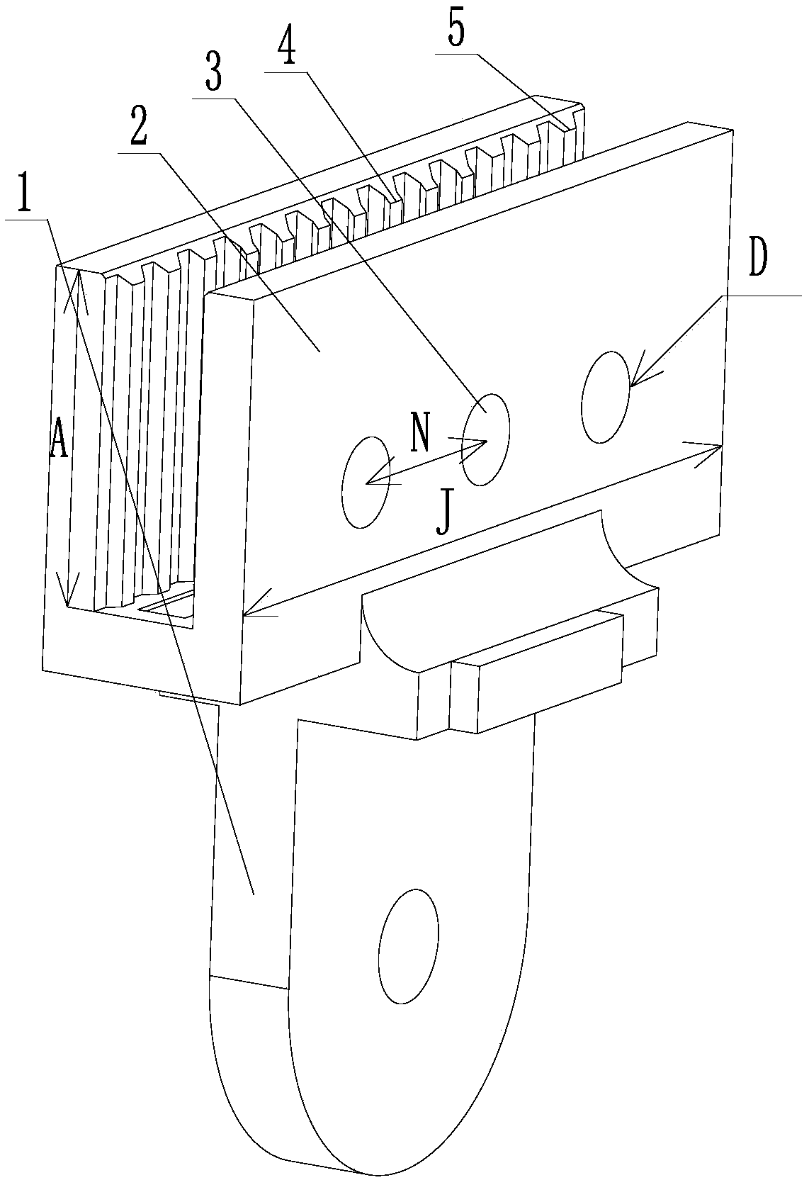 Bracket capable of quickly bonding and curing with window glass