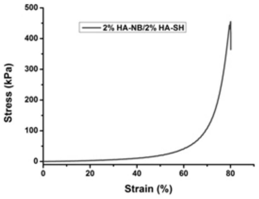 Photo-induced nitroso-crosslinked hydrogel material and its preparation method and application