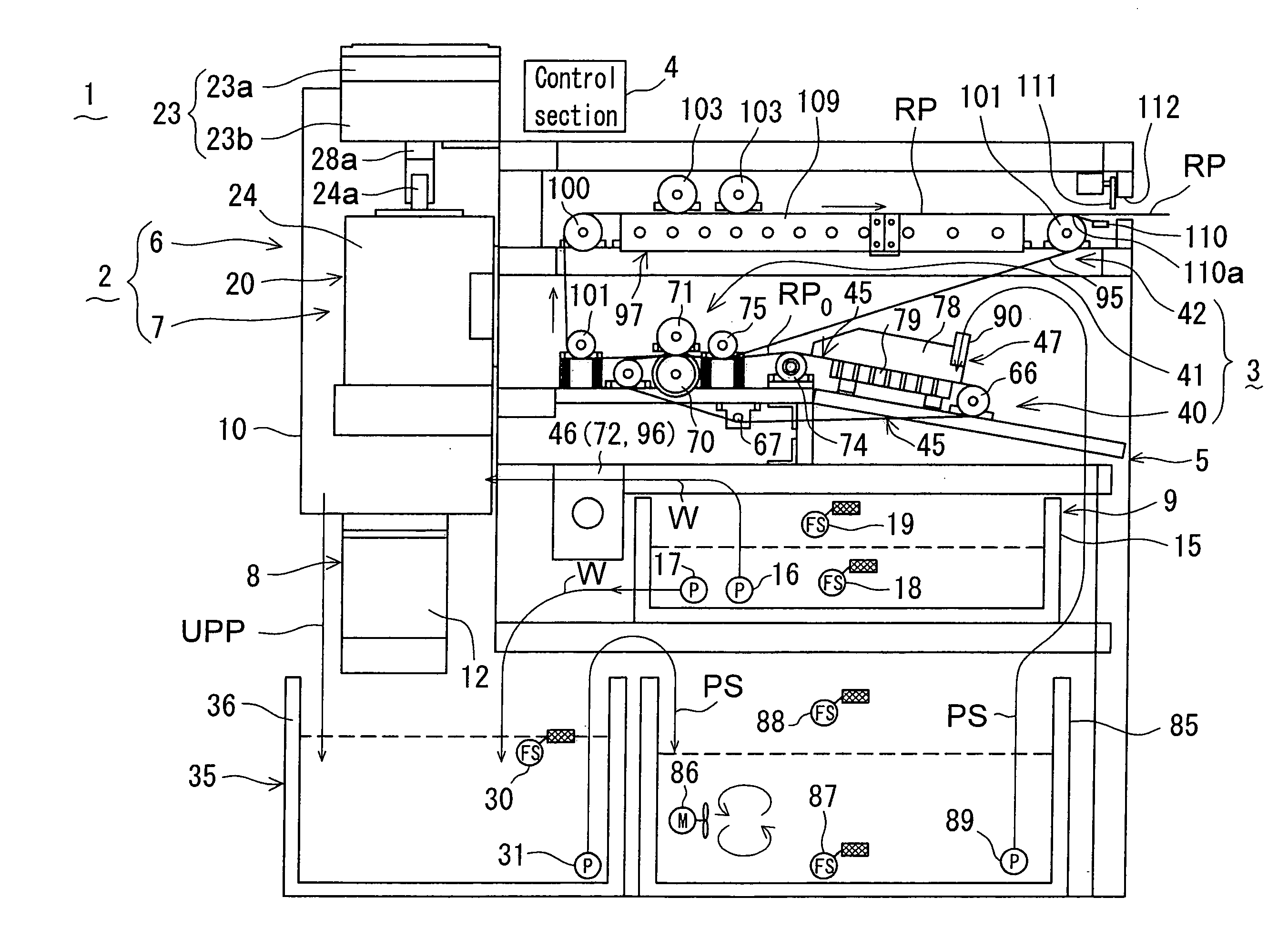 Used paper recycling apparatus and its constitutent devices