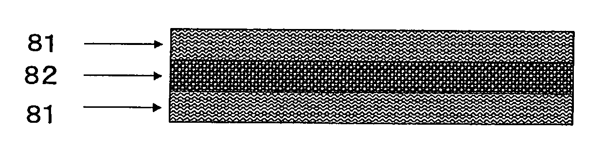 Absorbent composite and method for producing same, asorbent article and nozzle