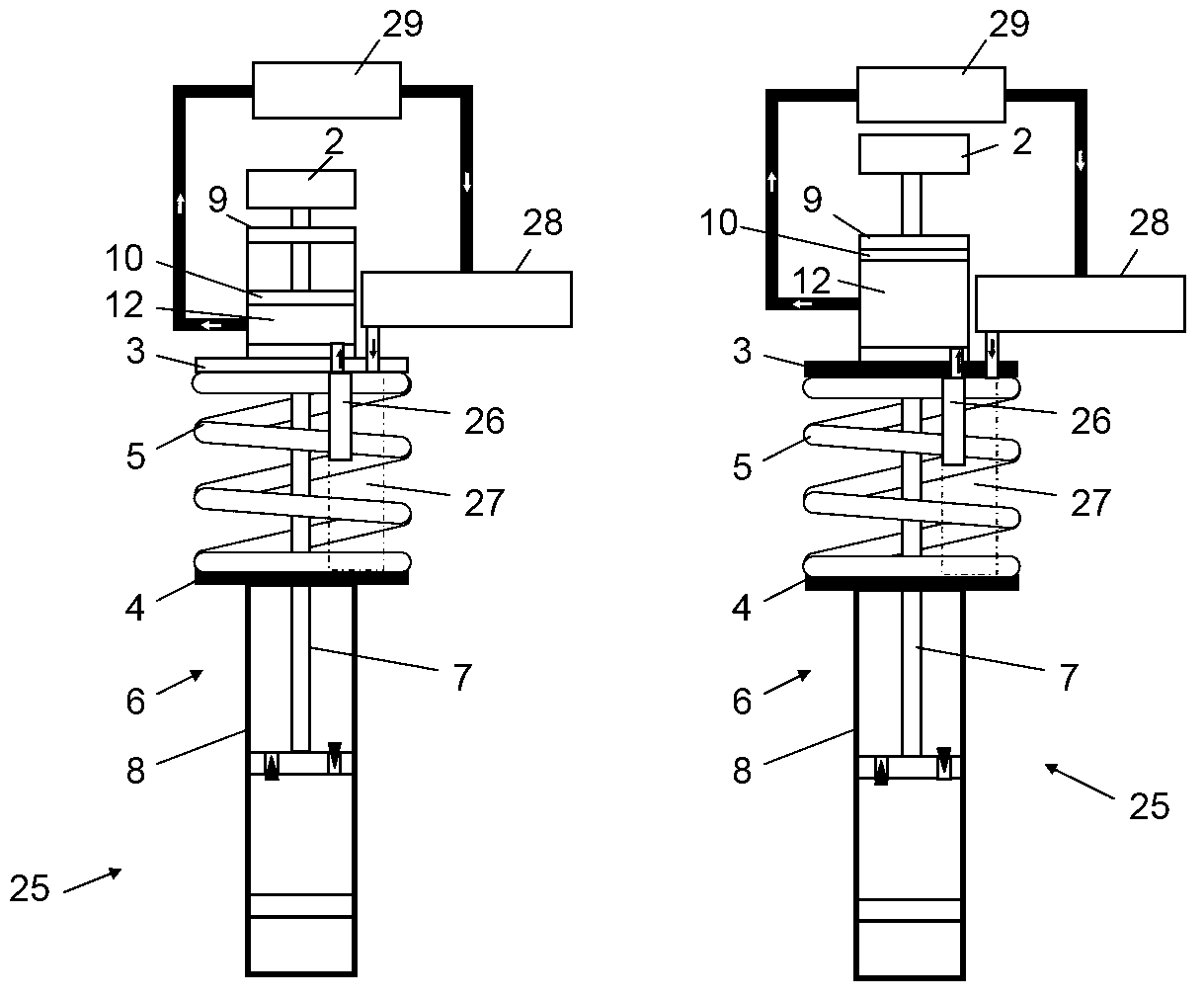 Device for adjusting height of vehicle body