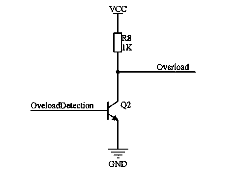 Short circuit protection and overload detection circuit for MBus main station circuit
