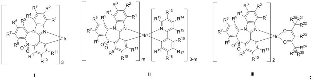 Sulfur-containing organic electrophosphorescent luminescent material and application thereof